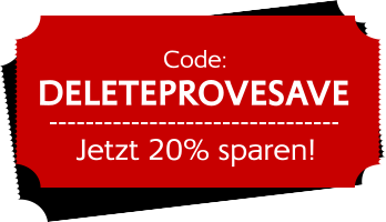 20% sparen mit Code DELETEPROVESAVE